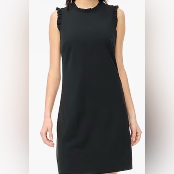 J. Crew Black Sleeveless Mock Neck A-Line Dress - Picture 1 of 3